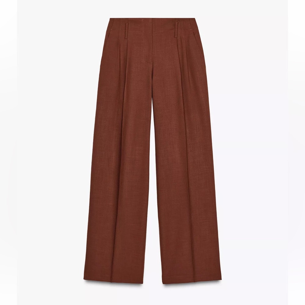 Zara Pleated Wide-Leg Pant